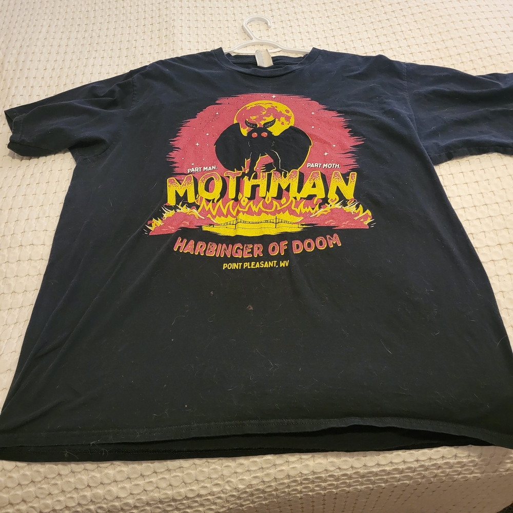 Port and Company Black Mothman Graphic Tee